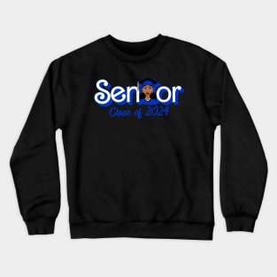 Senior Class of 2024 Funny Seniors 2024 Black Africa Gift For Women Mother day Crewneck Sweatshirt